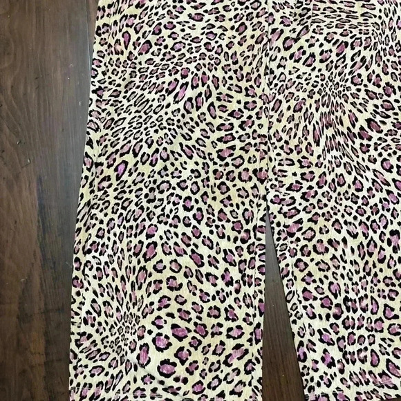 2/$12 Thalia Sodi Pantsuit XS Jumpsuit Pink Leopard Print Wide Leg Sleeveless - Picture 13 of 15
